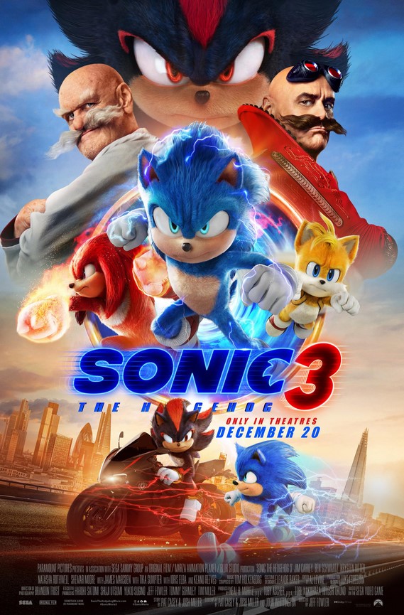 Sonic the Hedgehog 3 Hindi Dubbed Movie Poster (2024)